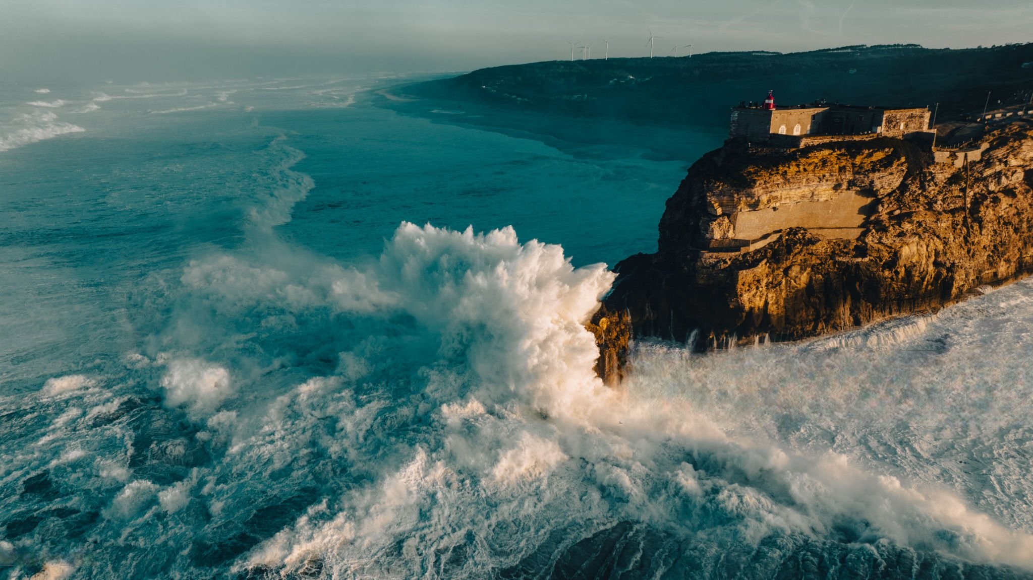 Nazaré, a picturesque fishing village in Portugal, 